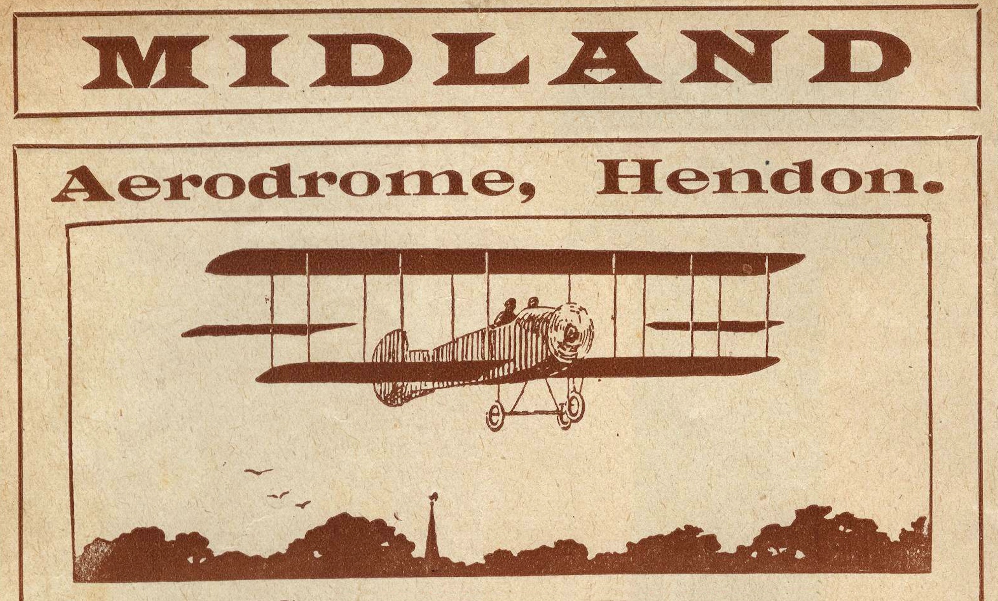 A break-section banner formed from an extract from a Midland Railway handbill.