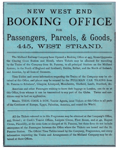 NEW WEST END BOOKING OFFICE FOR Passengers, Parcels, & Goods, 445, WEST STRAND.