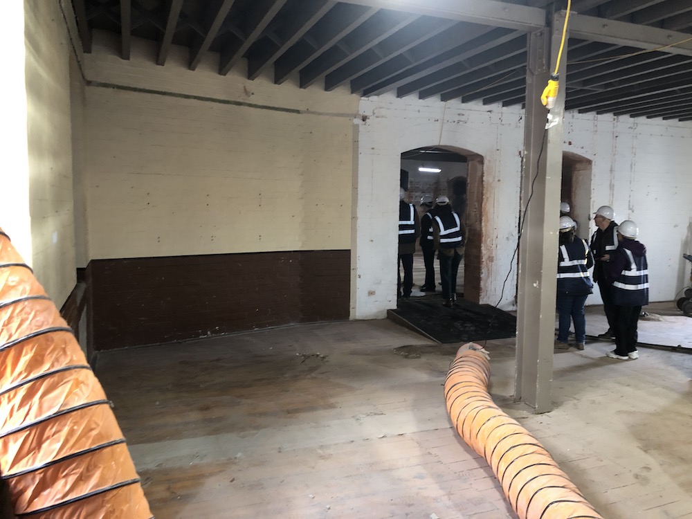 A view of the former Midland Railway Study Centre Readng Room inside the Silk Mill during the refurbishment in 2019