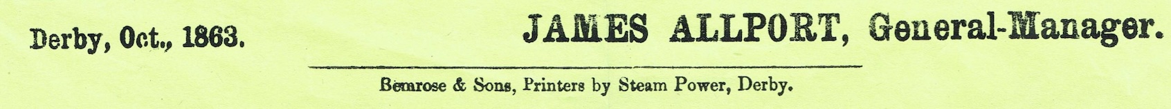 BeMrose and Sons -- Printers by Steam Power, Derby 