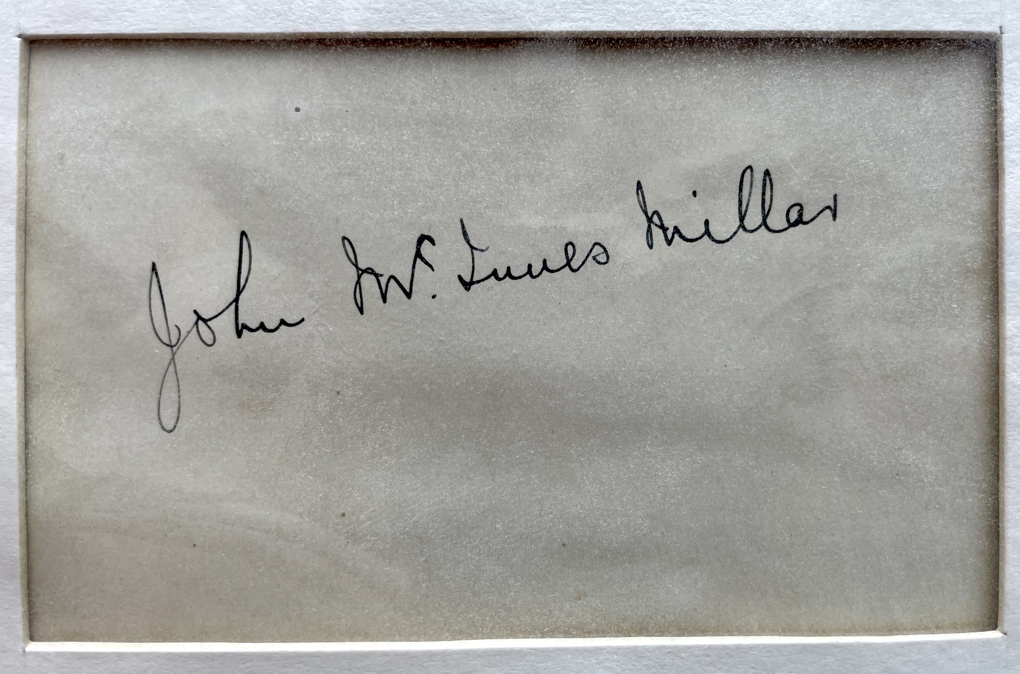 Signature of John McInnnes Millar