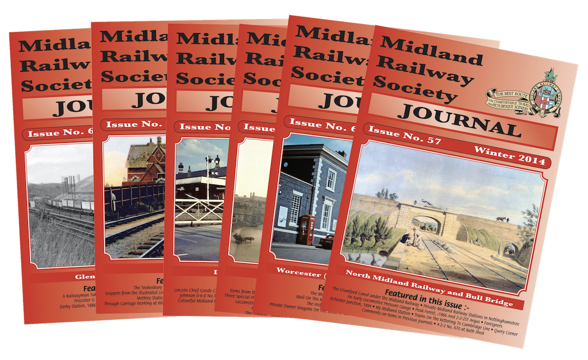 A seclecton of past covers of the Midland Railway Society Journal