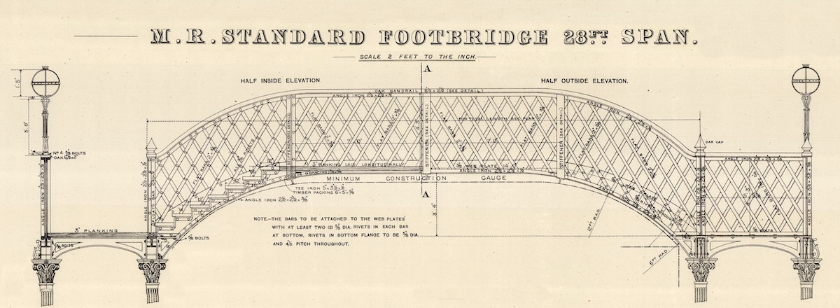 Part of Engineer's Litho RFB28524-102 Standard 28' footbrige